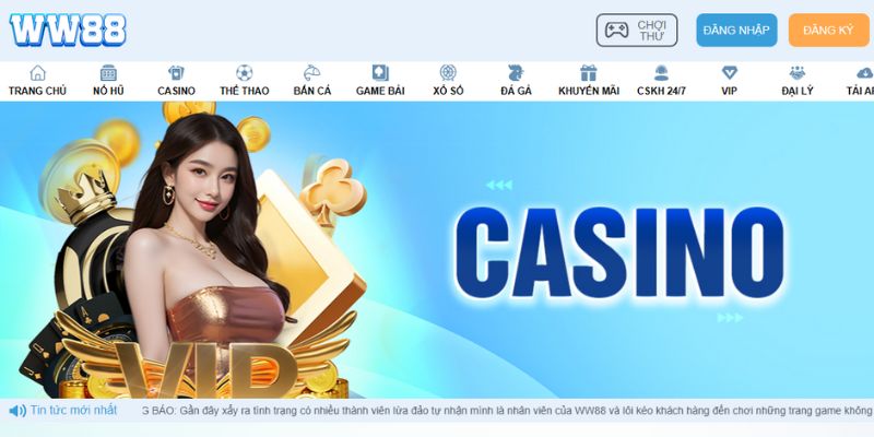 Sảnh live casino WW88